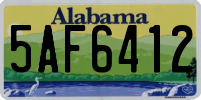 AL license plate 5AF6412