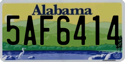 AL license plate 5AF6414