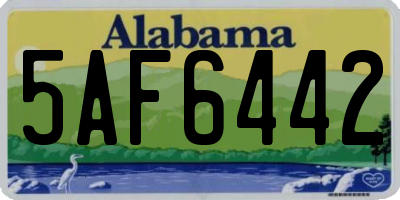AL license plate 5AF6442