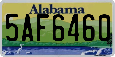 AL license plate 5AF6460