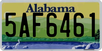 AL license plate 5AF6461