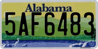 AL license plate 5AF6483