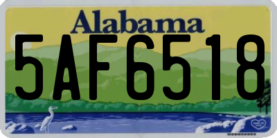 AL license plate 5AF6518