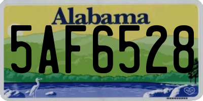 AL license plate 5AF6528