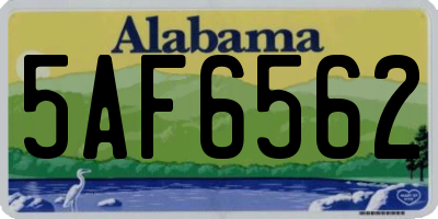 AL license plate 5AF6562