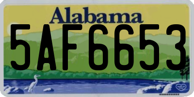 AL license plate 5AF6653