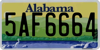 AL license plate 5AF6664