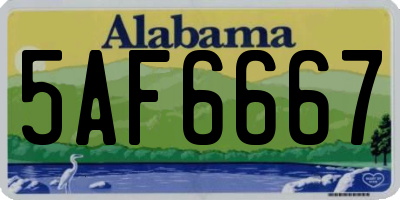 AL license plate 5AF6667