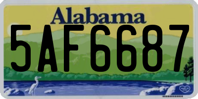 AL license plate 5AF6687