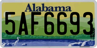 AL license plate 5AF6693