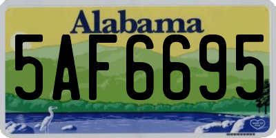 AL license plate 5AF6695