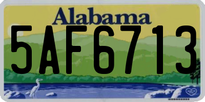AL license plate 5AF6713