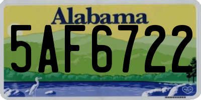 AL license plate 5AF6722
