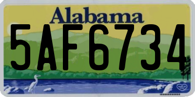 AL license plate 5AF6734