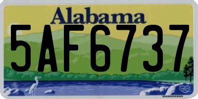AL license plate 5AF6737