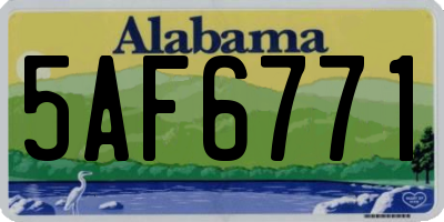 AL license plate 5AF6771