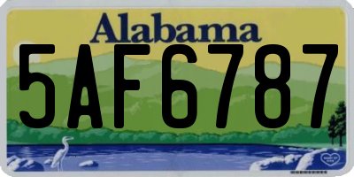 AL license plate 5AF6787