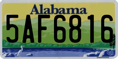 AL license plate 5AF6816