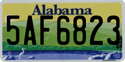 AL license plate 5AF6823