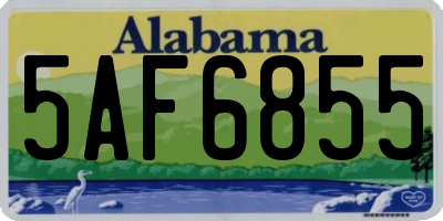 AL license plate 5AF6855