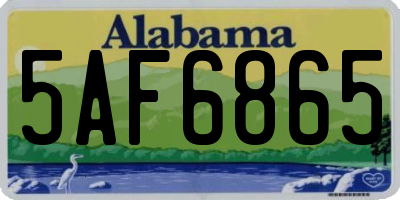 AL license plate 5AF6865