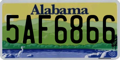 AL license plate 5AF6866