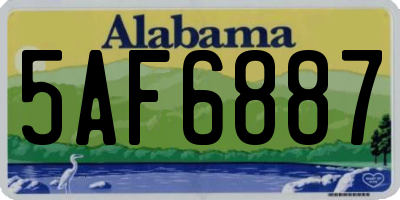 AL license plate 5AF6887