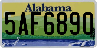 AL license plate 5AF6890