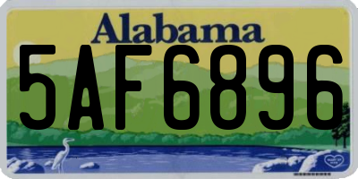 AL license plate 5AF6896