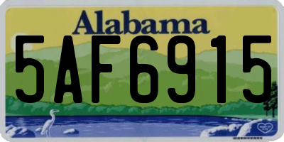 AL license plate 5AF6915