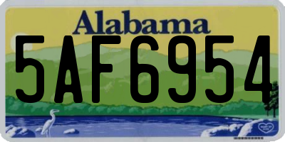 AL license plate 5AF6954