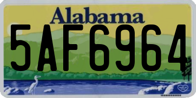 AL license plate 5AF6964