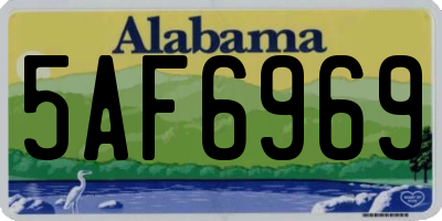 AL license plate 5AF6969