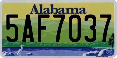 AL license plate 5AF7037