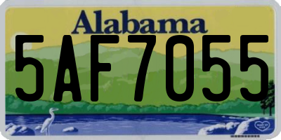 AL license plate 5AF7055