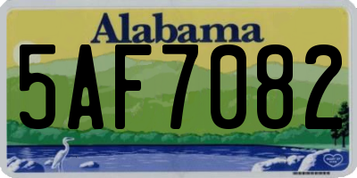 AL license plate 5AF7082