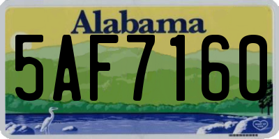 AL license plate 5AF7160