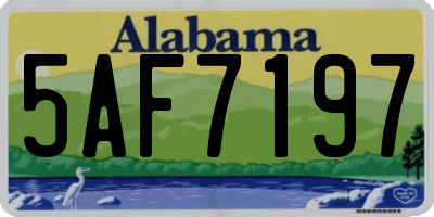 AL license plate 5AF7197