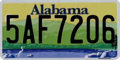 AL license plate 5AF7206
