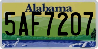 AL license plate 5AF7207