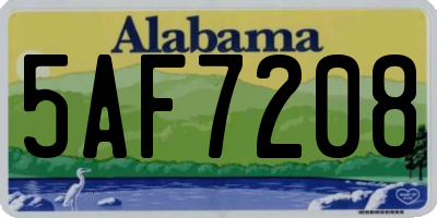 AL license plate 5AF7208