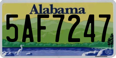 AL license plate 5AF7247