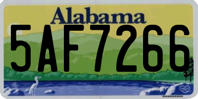AL license plate 5AF7266