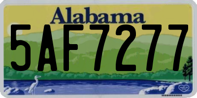 AL license plate 5AF7277