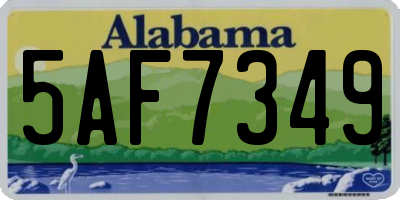 AL license plate 5AF7349