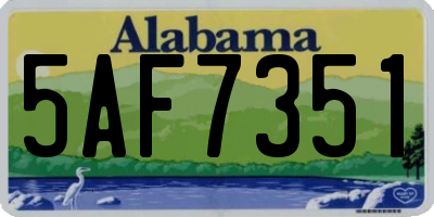 AL license plate 5AF7351