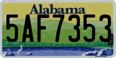 AL license plate 5AF7353