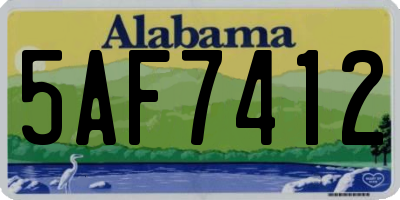 AL license plate 5AF7412