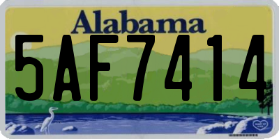 AL license plate 5AF7414