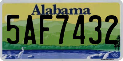 AL license plate 5AF7432